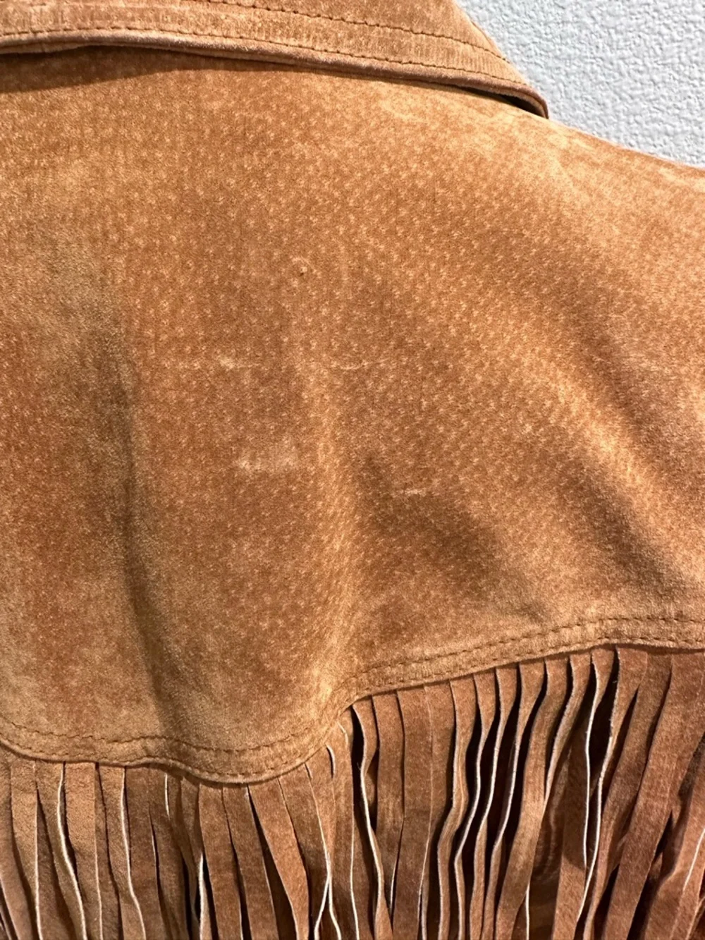 SPRING SALE! Gallery Cognac Fringe Suede Jacket - Picture 3 of 8